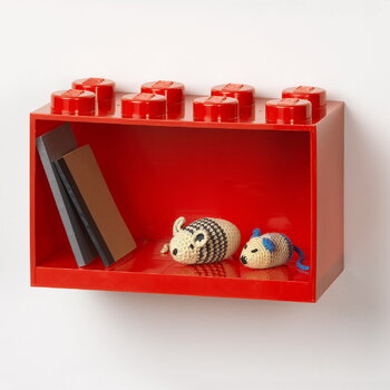 Room Copenhagen Lego Brick Shelf 8 hylly, kirkkaanpunainen