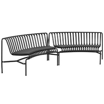 HAY Palissade Park dining bench cushion, in-in, set of 2, anthracite