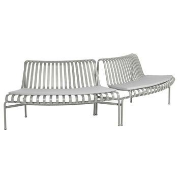HAY Palissade Park dining bench cushion, out-out, set of 2, sky grey
