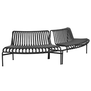 HAY Palissade Park dining bench cushion, out-out,set of 2,anthracite