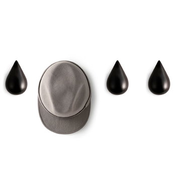 Normann Copenhagen Gancio appendiabiti Dropit piccolo, 2 pz, nero