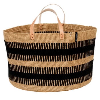 Mifuko Pamba floor basket, XXL, black - brown, extra image