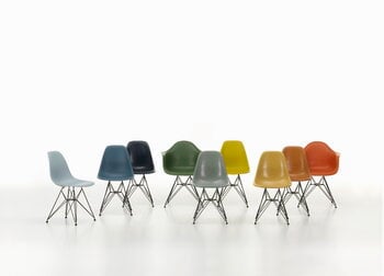 Vitra Sedia Eames DSR Fiberglass, sea foam - nero