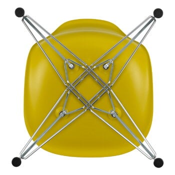 Vitra Eames DSR chair, mustard RE - chrome