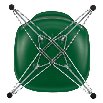 Vitra Chaise Eames DSR, emerald RE - chrome