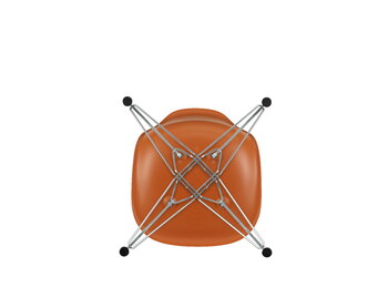 Vitra Chaise Eames DSR, rusty orange RE - chrome