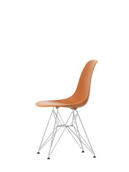 Vitra Eames DSR chair, rusty orange RE - chrome