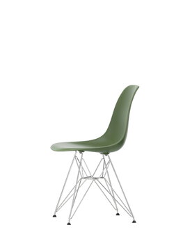 Vitra Chaise Eames DSR, forest RE - chrome