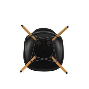 Vitra Chaise Eames DSW, noir profond - érable