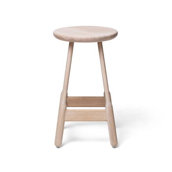 Massproductions Albert bar stool, white oiled oak