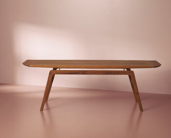 Warm Nordic Surfboard coffee table, teak