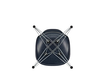 Vitra Eames DSR stol, fiberglas, navy blue - krom