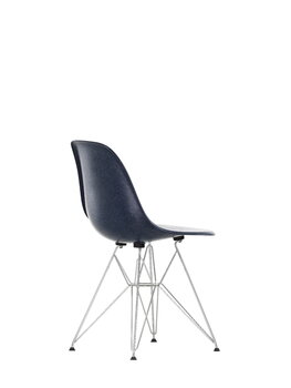 Vitra Eames DSR stol, fiberglas, navy blue - krom