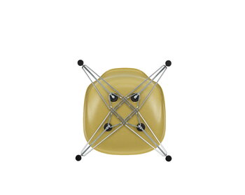 Vitra Eames DSR stol, fiberglas, ljus ockra - krom