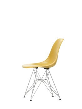 Vitra Eames DSR Fiberglass tuoli, light ochre - kromi