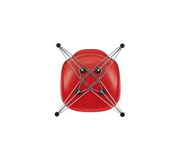 Vitra Eames DSR Fiberglass tuoli, classic red - kromi