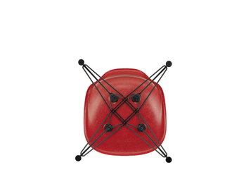 Vitra Chaise Eames DSR Fiberglass, rouge classique - basic dark