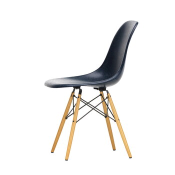 Vitra Eames DSW Fiberglass Chair, bleu marine - érable