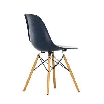 Vitra Eames DSW Fiberglass Chair, navy blue - maple