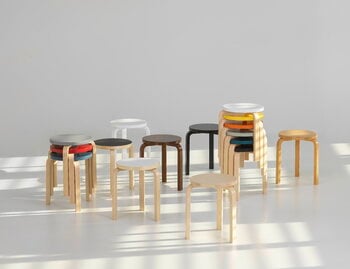 Artek Aalto stool 60, grey - birch
