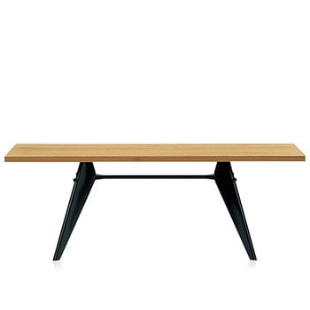 Vitra Tisch EM 200 x 90 cm, Eiche – Tiefschwarz