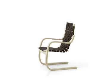Artek Aalto armchair 406, birch - black/brown webbing