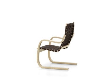 Artek Aalto armchair 406, birch - black/brown webbing