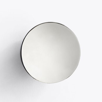 New Works Aura mirror, small, stainless steel
