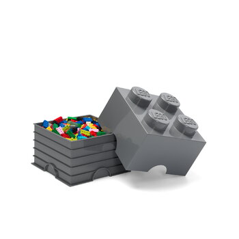 Room Copenhagen Lego Storage Brick 4 säilytyslaatikko, tummanharmaa