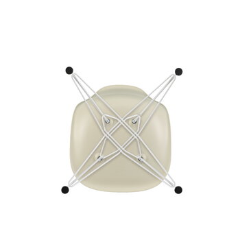 Vitra Eames DSR chair, pebble - white