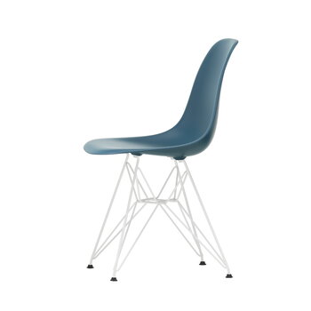 Vitra Eames DSR chair, sea blue - white