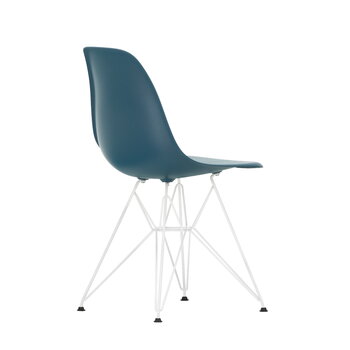 Vitra Eames DSR Stuhl, meerblau – weiß
