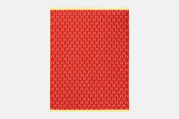 Hem Arch throw, 130 x 180 cm, red - beige - yellow