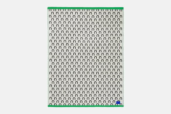 Hem Arch throw, 130 x 180 cm, black - white - green