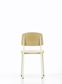 Vitra Chaise Standard, Prouvé Blanc Colombe - chêne