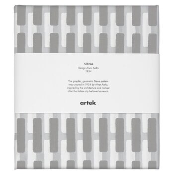 Artek Siena canvas cotton fabric, 150 x 300 cm, grey - light grey