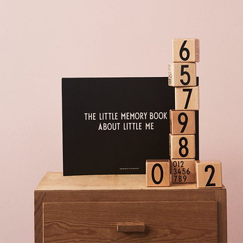 Design Letters The little memory book about little me, musta - turkoosi