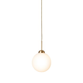 Nuura Apiales 1 pendant, large, brushed brass - opal white