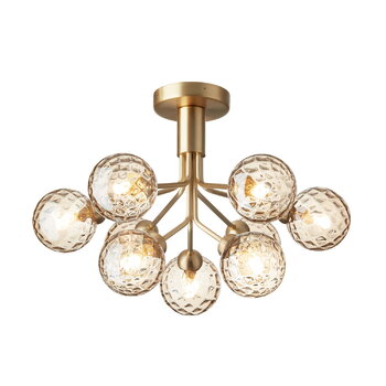Nuura Apiales 9 ceiling lamp, brushed brass - optic gold