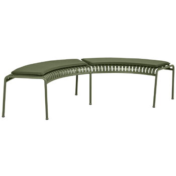 HAY Palissade Park bench cushion, set of 2, olive