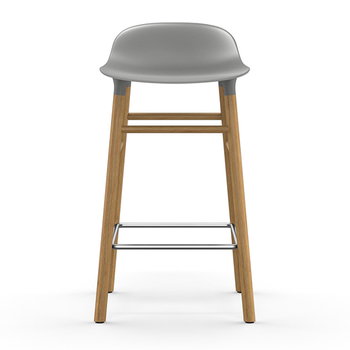 Normann Copenhagen Form bar stool, 65 cm, grey - oak