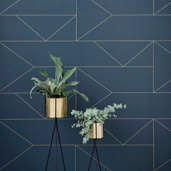 ferm LIVING Hexagon ruukku XL, messinki