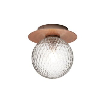 Nuura Liila 1 Outdoor wall/ceiling lamp, dark bronze - optic clear