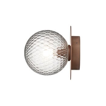 Nuura Liila 1 Outdoor wall/ceiling lamp, dark bronze - optic clear