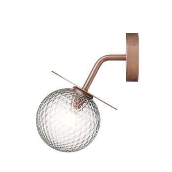 Nuura Liila Outdoor wall lamp, dark bronze - optic clear