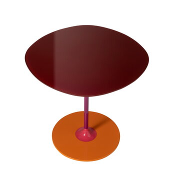 Kartell Thierry side table, 45 x 45 cm, burgundy