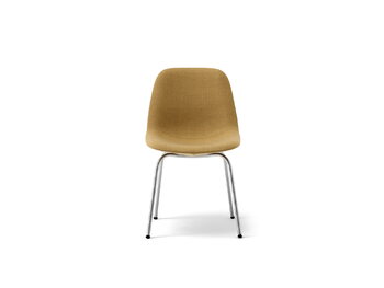 Fredericia Eyes 4 Leg chair, brushed chrome - ochre