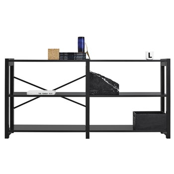 Lundia Classic open shelf, wide, black