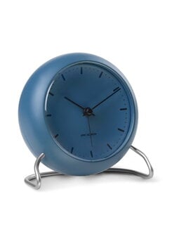 Arne Jacobsen AJ City Hall table clock with alarm, stone blue
