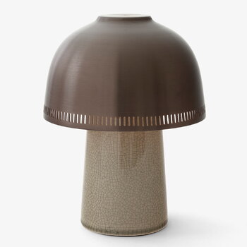 &Tradition Raku SH8 portable table lamp, beige grey - bronze